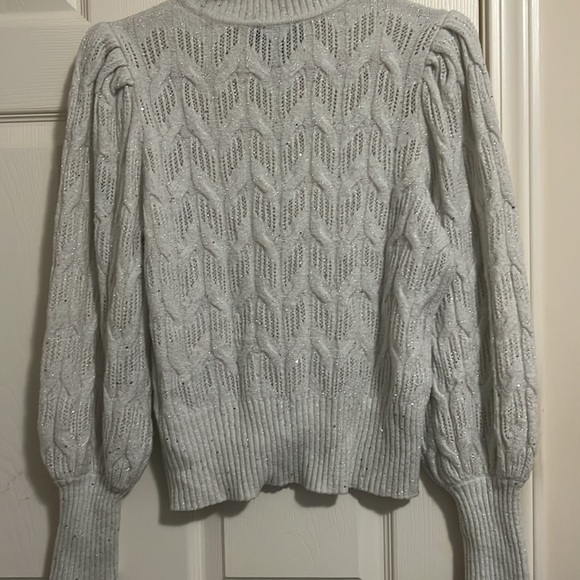 Express worn once holiday sweater. Size M. Sequence and silver - Picture 8 of 10
